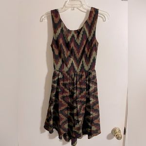 Chevron Skater Dress